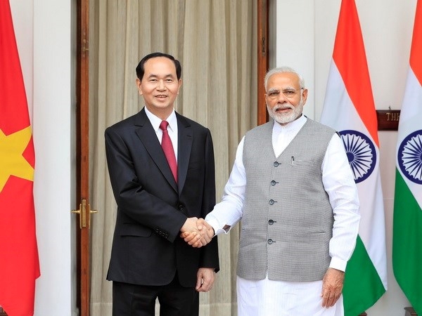 Chủ tịch nước Trần Đại Quang và Tổng thống Ấn Độ Ram Nath Kovind. Nguồn: internet