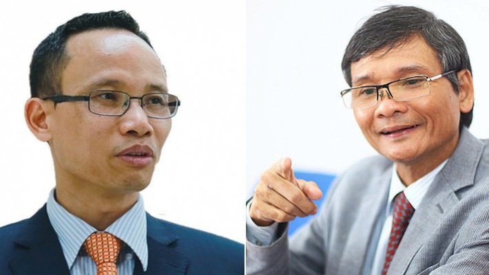 Chuyên gia tài chính Cấn Văn Lực và ông Trương Văn Phước, quyền Chủ tịch Ủy ban Giám sát tài chính Quốc gia. Nguồn: internet