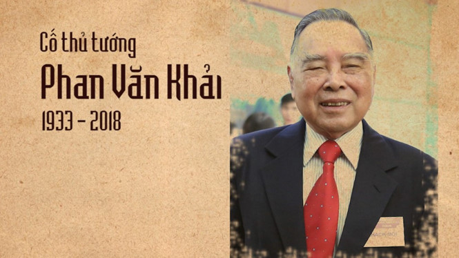 Cố Thủ tướng Phan Văn Khải từ trần ngày 17/3/2018. Nguồn: internet