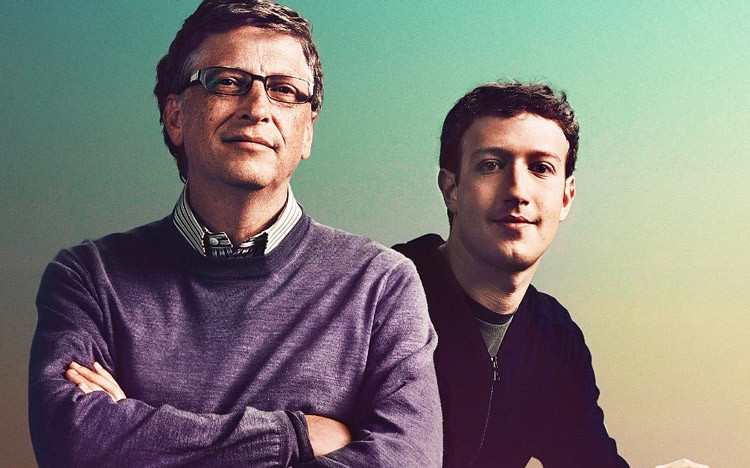 Mark Zuckerberg đã ngưỡng mộ Bill Gates và được truyền cảm hứng từ thành công của ông. Nguồn: internet