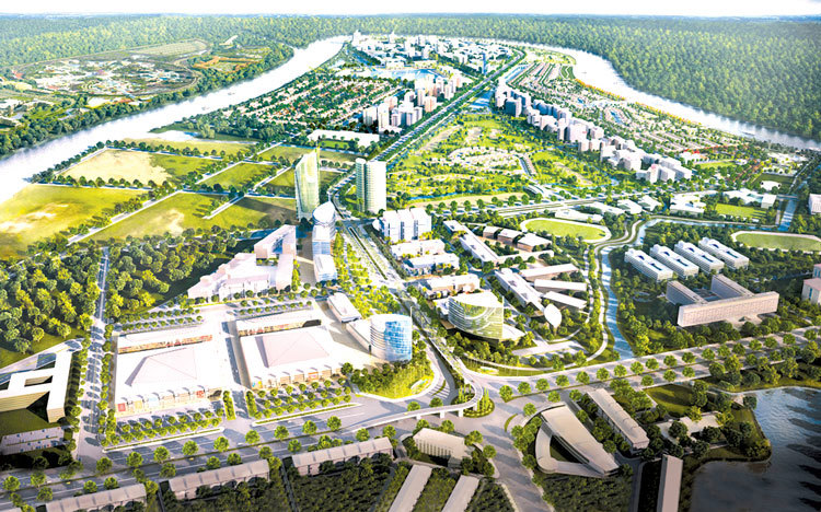 Nhiều nhà đầu tư đầu tư xây dựng các khu đô thị công nghiệp lân cận Hà Nội và TP. Hồ Chí Minh. Nguồn: internet