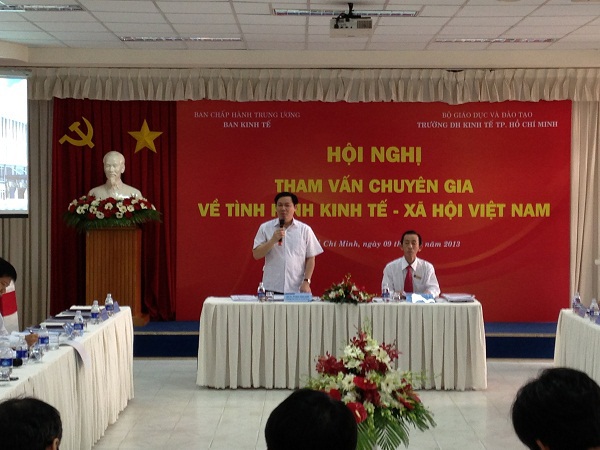 GS.,TS. Vương Đình Huệ, Uỷ viên Trung ương Đảng, Trưởng Ban Kinh tế Trung ương phát biểu tại hội nghị. Nguồn: FinancePlus.vn