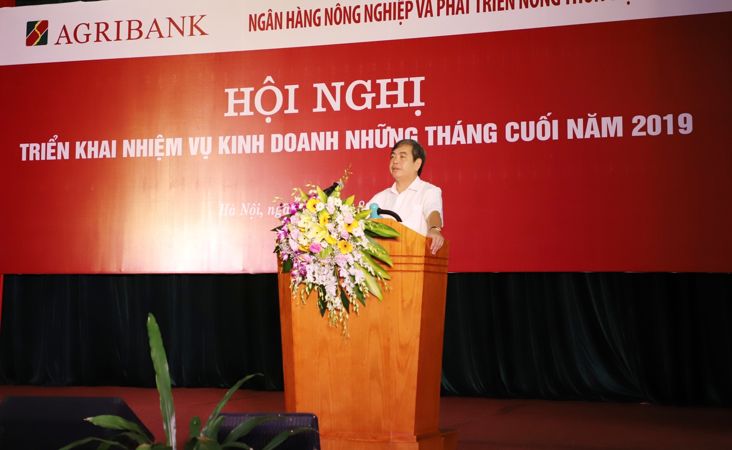 Đồng chí Trịnh Ngọc Khánh – Chủ tịch Hội đồng Thành viên Agribank phát biểu tại Hội nghị