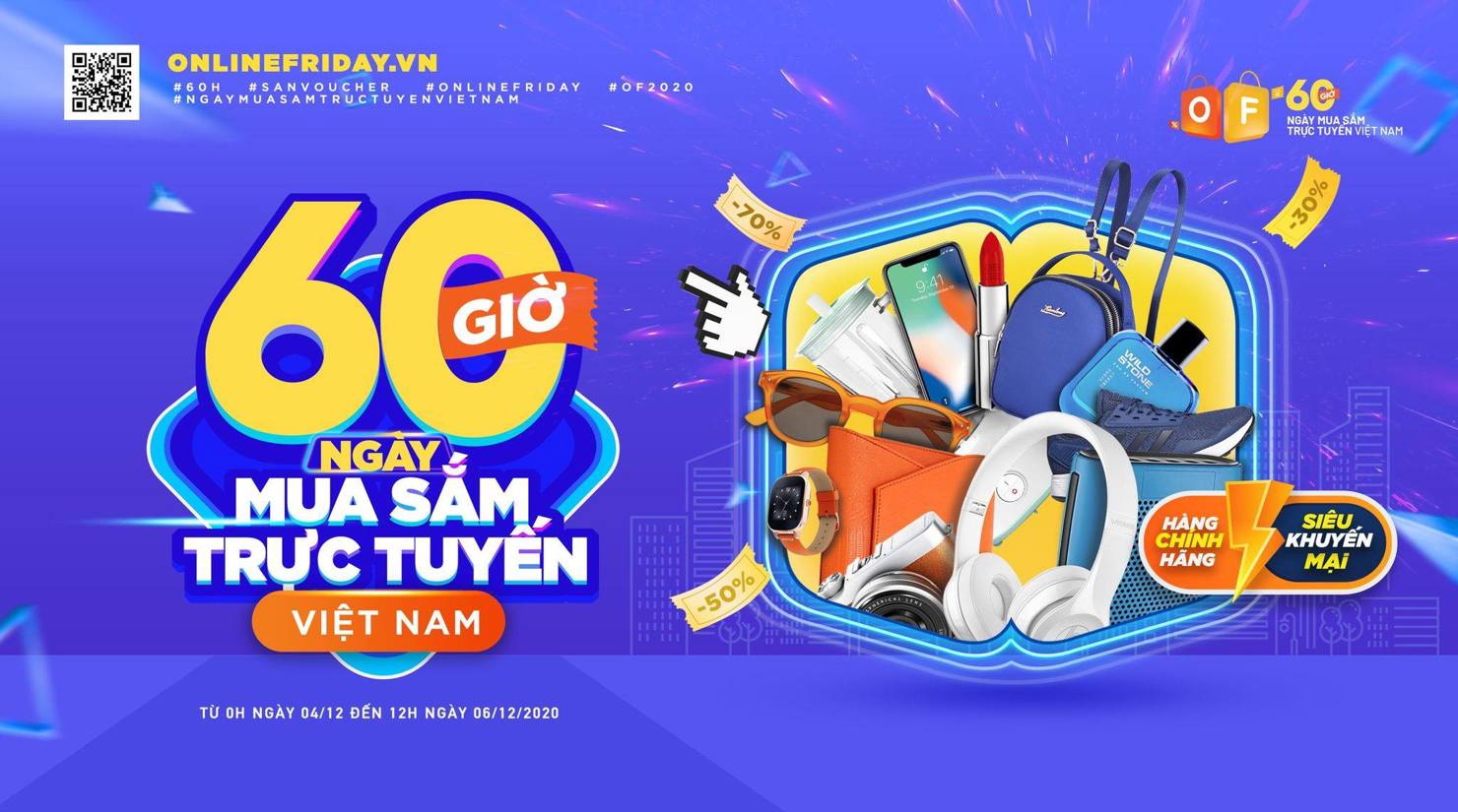 Sẵn sàng chờ đón 60 ngày mua sắm trực tuyến lớn nhất Việt Nam bắt đầu từ ngày 4/12/2020.