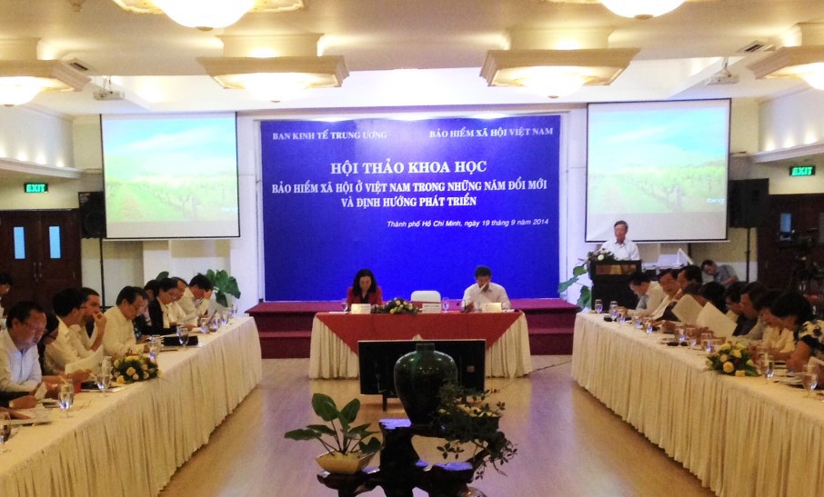 Toàn cảnh hội thảo khoa học Bảo hiểm xã hội ở Việt Nam trong những năm đổi mới và định hướng phát triển. Nguồn: BKTTW.