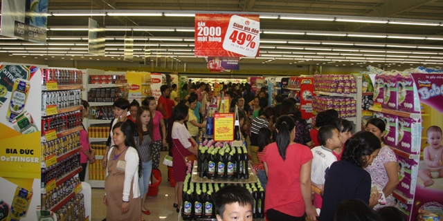 Ngày đầu khai trương siêu thị Fivimart Trúc Khê. Nguồn: Fivimart.