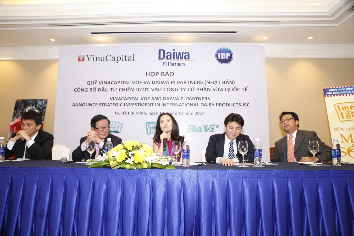 Sau lễ ký kết, VOF và Daiwa PI Partners sẽ là cổ đông lớn nhất, nắm giữ 70% cổ phần của IDP. Nguồn: T.Hương.