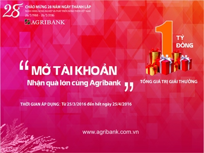 Chương trình là thông điệp của Agribank muốn gửi gắm đến tất cả quý khách hàng nhân ngày hội lớn của Agribank.
