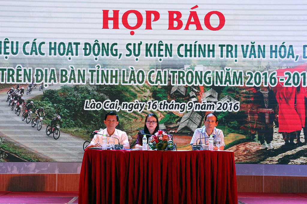 UBND tỉnh Lào Cai họp báo giới thiệu hoạt động và sự kiện chính trị, văn hóa, du lịch năm 2016 -2017.