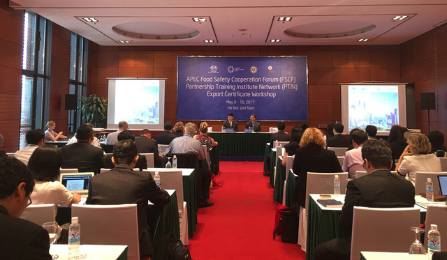 Toàn cảnh cuộc họp của Diễn đàn hợp tác an toàn thực phẩm APEC (FSCF) ngày 9/5.