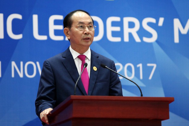 Chủ tịch nước Trần Đại Quang chủ trì họp báo kết quả Hội nghị Thượng đỉnh các nhà lãnh đạo kinh tế APEC lần thứ 25.