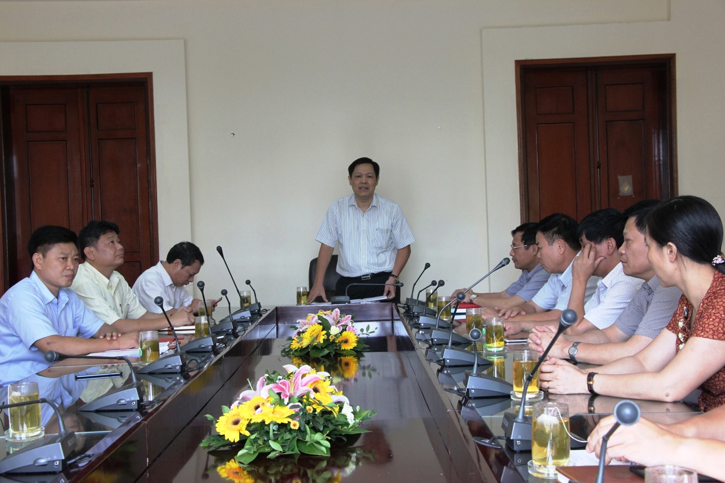 Tổng cục trưởng Tổng cục Dự trữ Nhà nước Đỗ Việt Đức phát biểu tại buổi gặp mặt