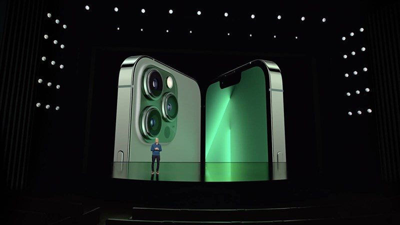 Apple ra mắt iPhone 13 series phiên bản "trà xanh" tại sự kiện Peek Performance. Nguồn: Apple.