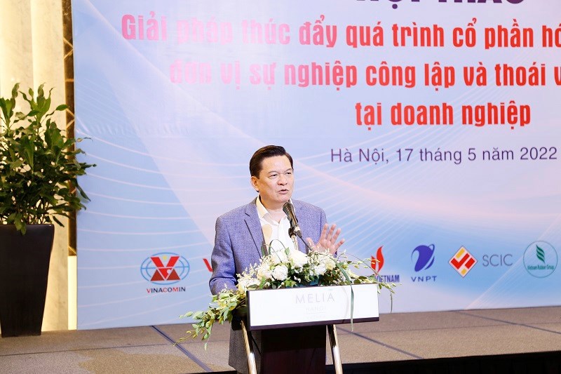 Ông Nguyễn Hồng Long -  Phó Trưởng Ban chuyên trách Ban Chỉ đạo đổi mới và phát triển DN phát biểu tại Hội thảo.