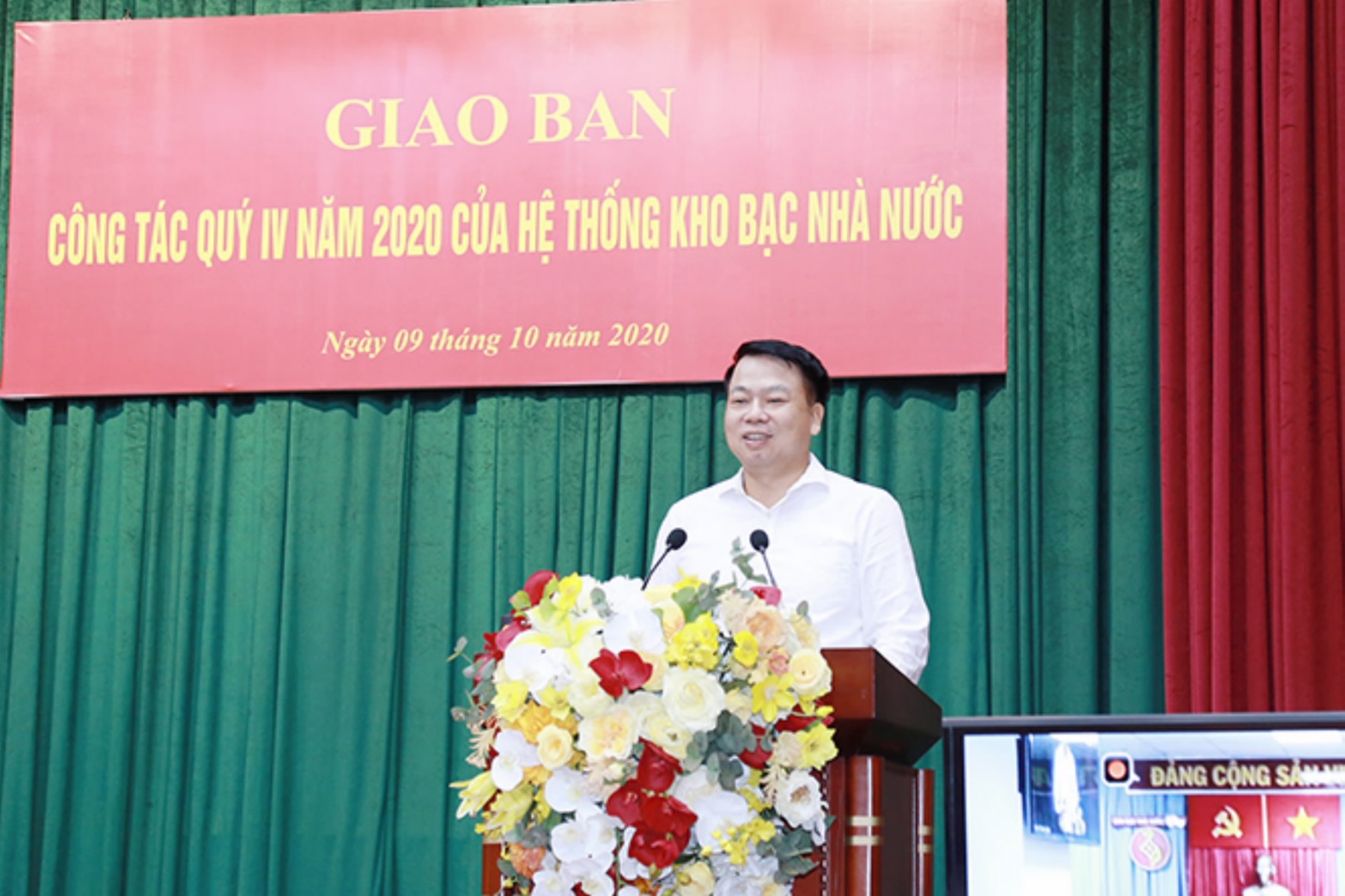 Tổng Giám đốc KBNN Nguyễn Đức Chi phát biểu tại Hội nghị giao ban công tác quý IV/2020.