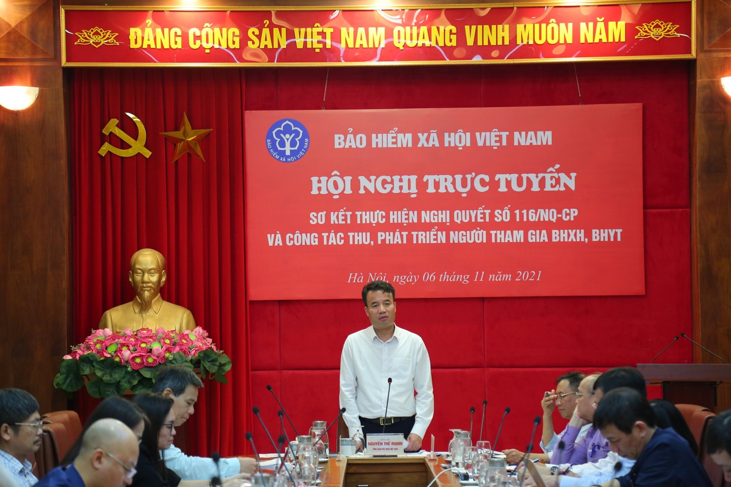 BHXH Việt Nam tổ chức Hội nghị sơ kết thực hiện Nghị quyết số 116/NQ-CP và công tác thu, phát triển người tham gia BHXH, BHYT.