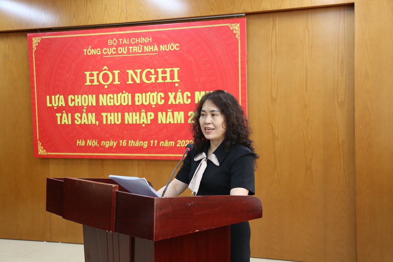 Ph&oacute; Tổng cục trưởng Tổng cục DTNN Nguyễn Thị Phố Giang ph&aacute;t biểu tại hội nghị.