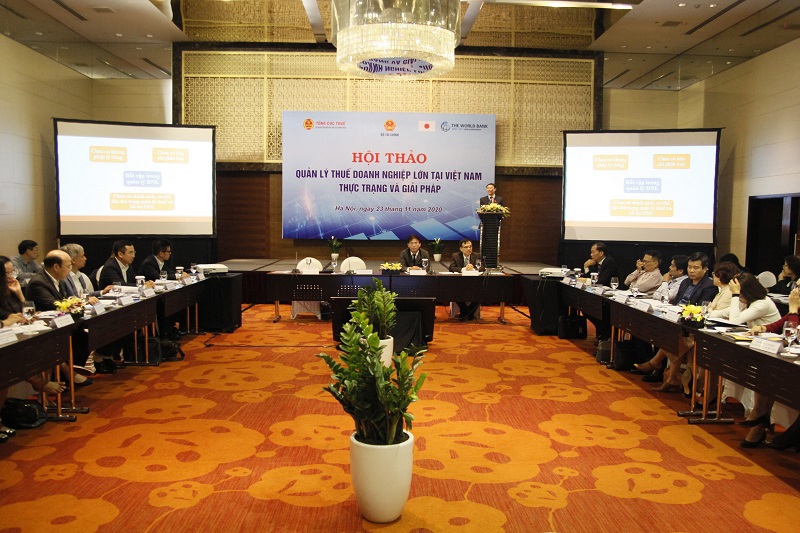 Toàn cảnh Hội thảo Quản lý thuế DN lớn tại Việt Nam - Thực trạng và giải pháp, do Tổng cục Thuế tổ chức ngày 23/11/2020.