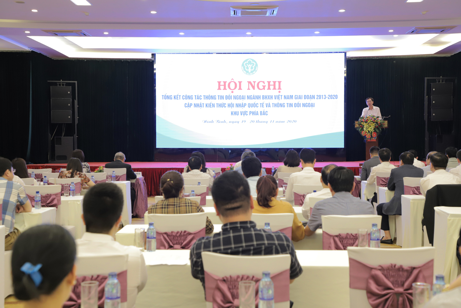 Toàn cảnh hội nghị ổng kết công tác thông tin đối ngoại ngành BHXH Việt Nam giai đoạn 2013-2020 (khu vực phía Bắc).