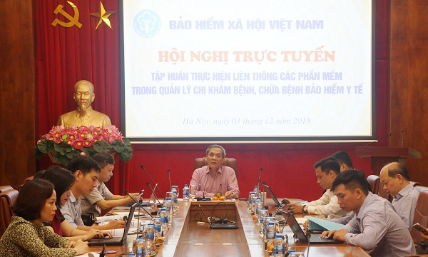 Phó Tổng Giám đốc BHXH Việt Nam Phạm Lương Sơn chủ trì Hội nghị trực tuyến tập huấn thực hiện liên thông các phần mềm quản lý chi khám chữa bệnh BHYT.