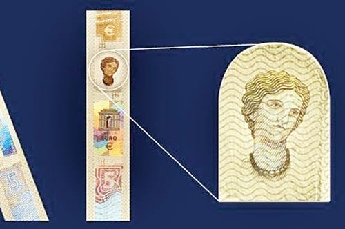 ECB công bố một số nét khác biệt ở giấy bạc euro mới - Ảnh: Le Figaro