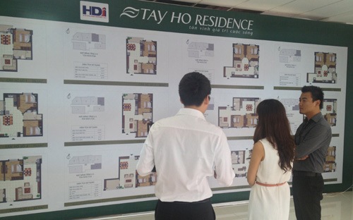 Mở bán căn hộ CT2B (Tay Ho Residence) với giá 24,8 triệu đồng/m2. Nguồn: Internet