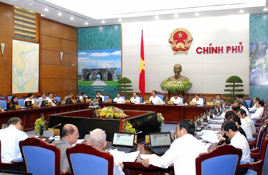 Thủ tướng Chính phủ Nguyễn Tấn Dũng chủ trì phiên họp Chính phủ thường kỳ tháng 10/2014. Nguồn: chinhphu.vn
