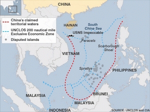 Đường lưỡi bò vô lối xâm phạm vùng biển rộng lớn của Việt Nam.