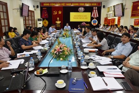 Hội nghị giao ban công tác tháng 7 của BHXH Hà Nội.