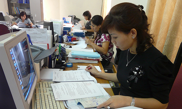 Hoạt động nghiệp vụ tại BHXH tỉnh Quảng Ninh. 