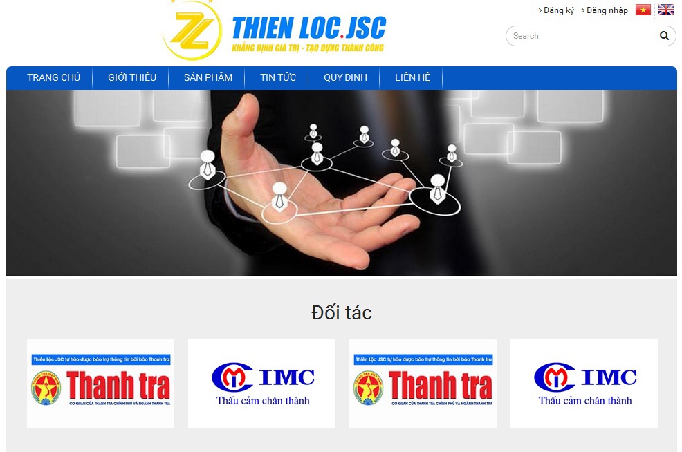 Website Công ty Thiên Lộc.