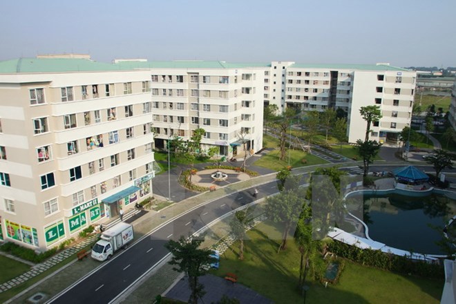 Một góc dự án nhà ở thu nhập thấp Đặng Xá, huyện Gia Lâm.