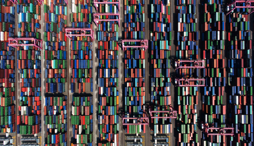 Container xếp tại cảng ở Busan, Hàn Quốc. Nguồn: internet.