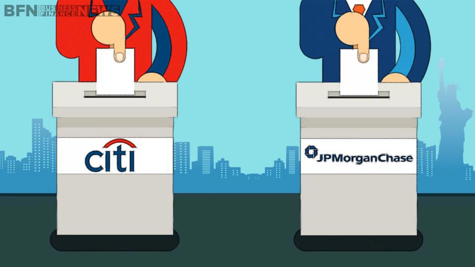 Citi và JPMorgan hiện đang dẫn đầu danh sách các ngân hàng có mức ảnh hưởng toàn cầu. Nguồn: internet.
