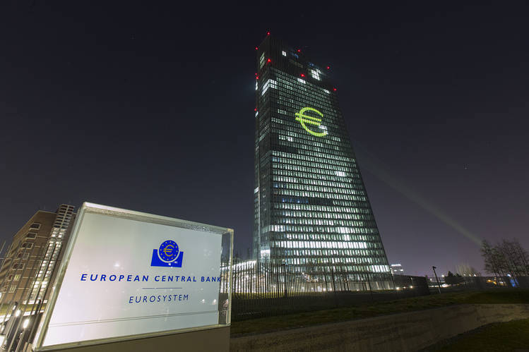 Quang cảnh bên ngoài trụ sở ECB ở Frankfurt am Main, miền Tây Đức. Nguồn: internet.