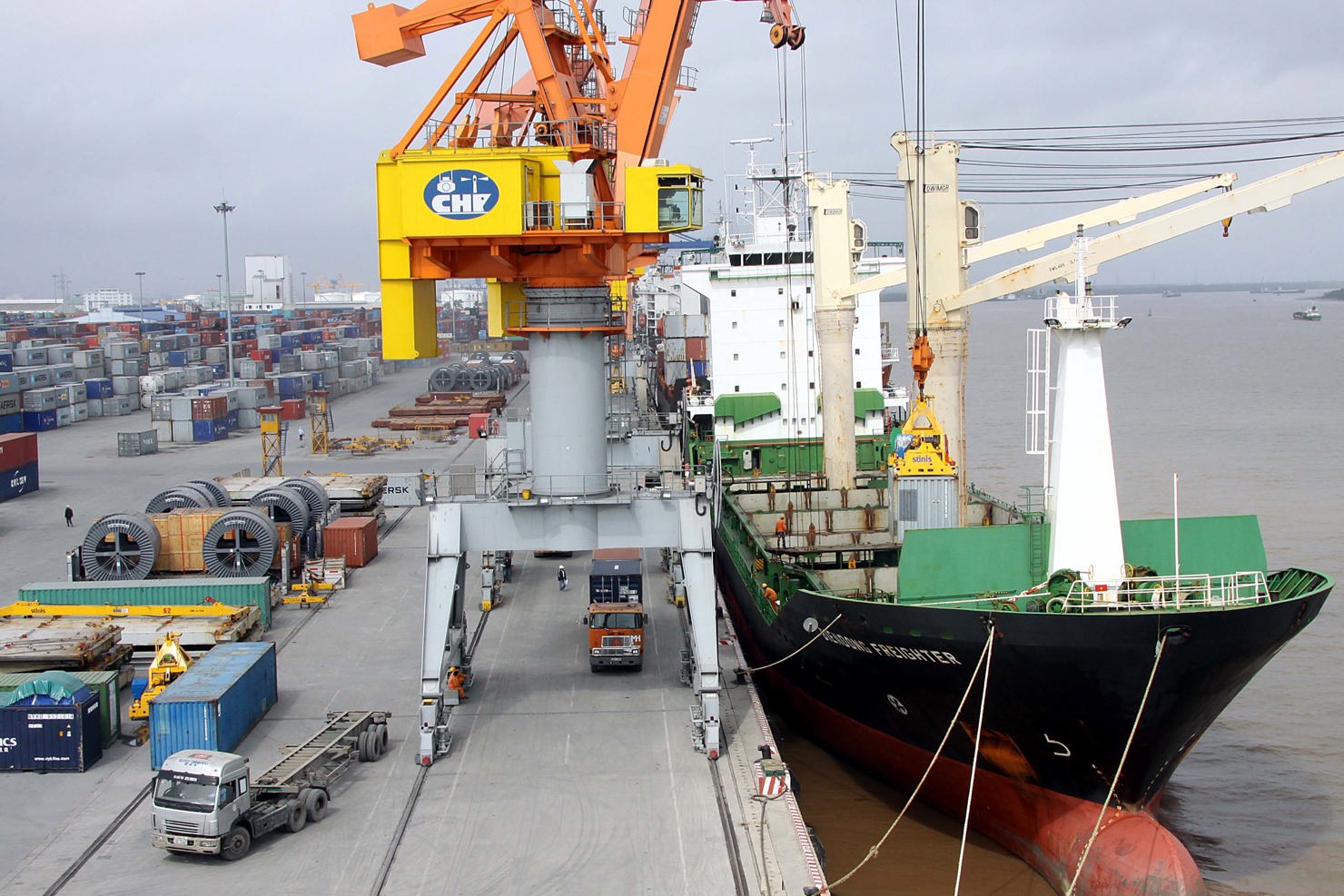 Tàu container cập cảng tại Hải Phòng. Nguồn: internet.