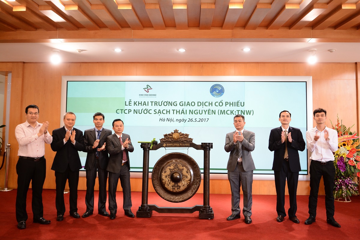 Công ty cổ phần Nước sạch Thái Nguyên đã chính thức giao dịch trên thị trường UPCoM.