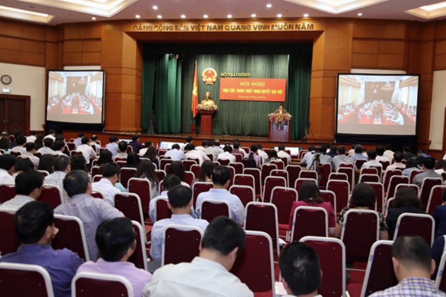 Đảng ủy Bộ Tài chính tổ chức Hội nghị học tập, quán triệt  Nghị quyết Đại hội XII của Đảng, ngày 22/4/2016.