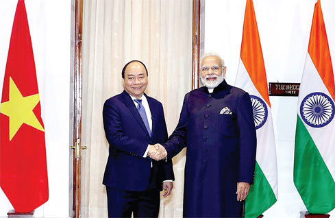Thủ tướng Nguyễn Xuân Phúc và Thủ tướng Ấn Độ Narendra Modi. Nguồn: Internet