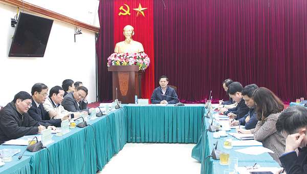 Bộ trưởng Bộ GTVT Nguyễn Văn Thể chủ trì cuộc họp ngày 7/2. Nguồn: Internet