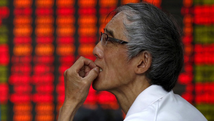 Tháng trước, thị trường chứng khoán Trung Quốc đã rơi vào trạng thái thị trường đầu cơ giá xuống (bear market). Nguồn: Internet