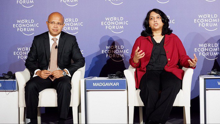 Bà Anu Madgavkar (phải), Phụ trách MGI tại Ấn Độ tại buổi công bố báo cáo. Nguồn: Internet