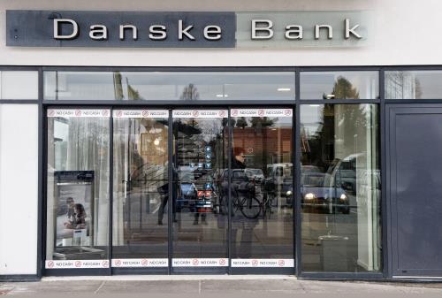 Một chi nhánh của Ngân hàng Danske ở Copenhagen, Đan Mạch. Ảnh: AFP/TTXVN