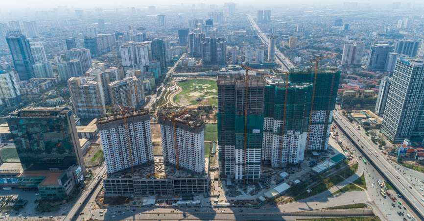 Tổ hợp chung cư cao cấp D’Capitale Trần Duy Hưng với quy mô khoảng hơn 1.700 căn hộ. Nguồn: Internet