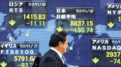 Chính sách kinh tế “ba mũi tên” góp phần hạn chế những đột biến trên thị trường chứng khoán Nhật Bản. Nguồn: internet