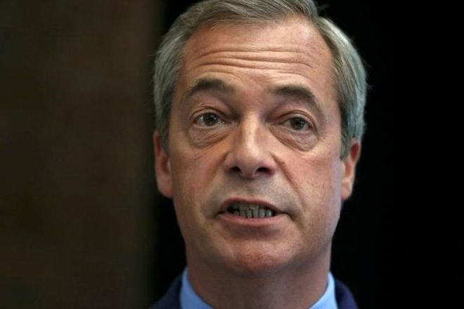 Thủ lĩnh phong trào Brexit của Anh, ông Nigel Farage. Nguồn: internet