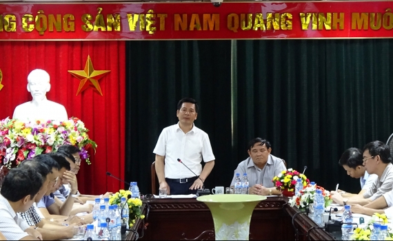 Ông Nguyễn Hồng Diên phát biểu chỉ đạo tại buổi làm việc với Cục Thuế Thái Bình.