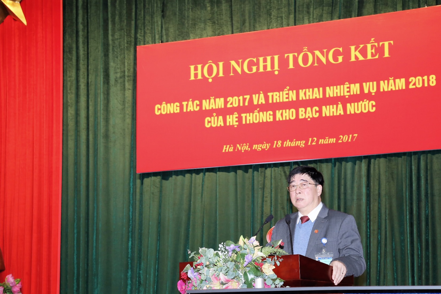 Tổng Giám đốc KBNN Nguyễn Hồng Hà phát biểu chỉ đạo hệ thống KBNN