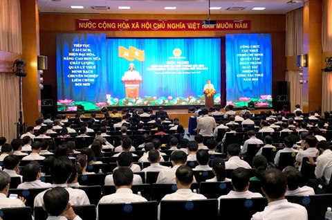 Cục Thuế TP. Hồ Chí Minh triển khai giải pháp hoàn thành nhiệm vụ 6 tháng cuối năm 2018. Ảnh Đ.Doãn