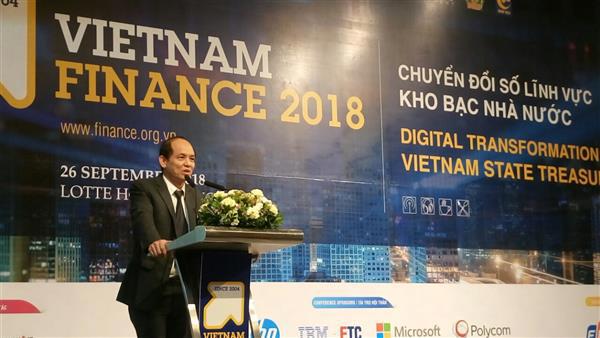  Phó Tổng giám đốc KBNN Nguyễn Việt Hồng phát biểu tại Hội thảo. Ảnh TL. 